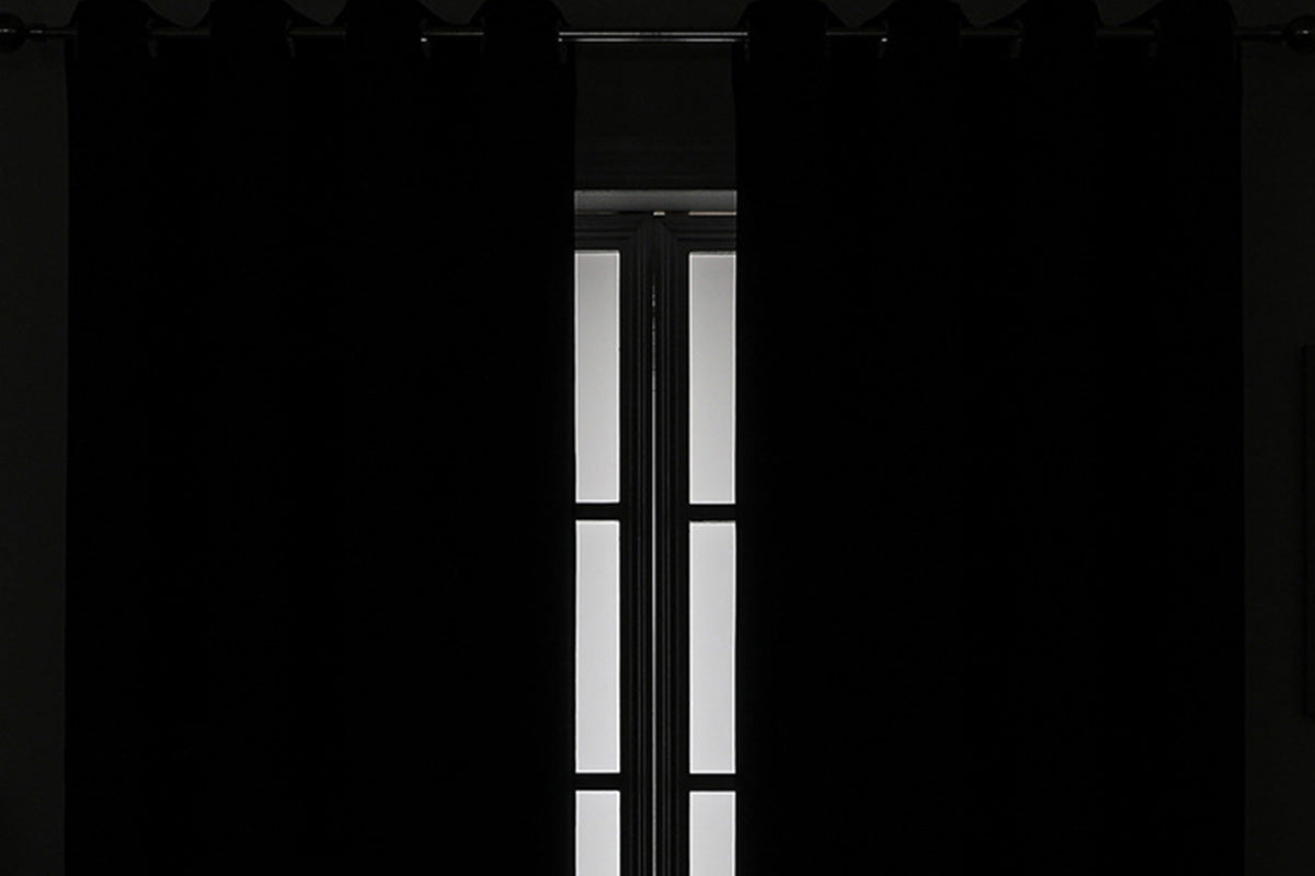 2 Pack 100 Percent Blackout Curtains - Black