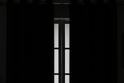 2 Pack 100 Percent Blackout Curtains - Black