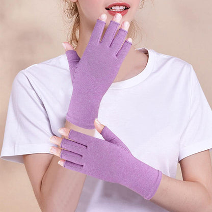 Women Arthritis Compression Gloves Anti-Slip for Hand Pain and Osteoarthritis -Puple