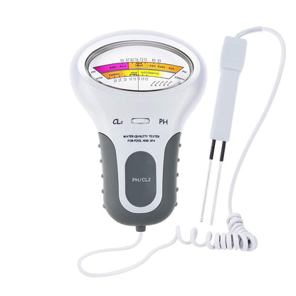 2-in-1 Swimming Pool Water Tester Handheld Chlorine and PH Meter