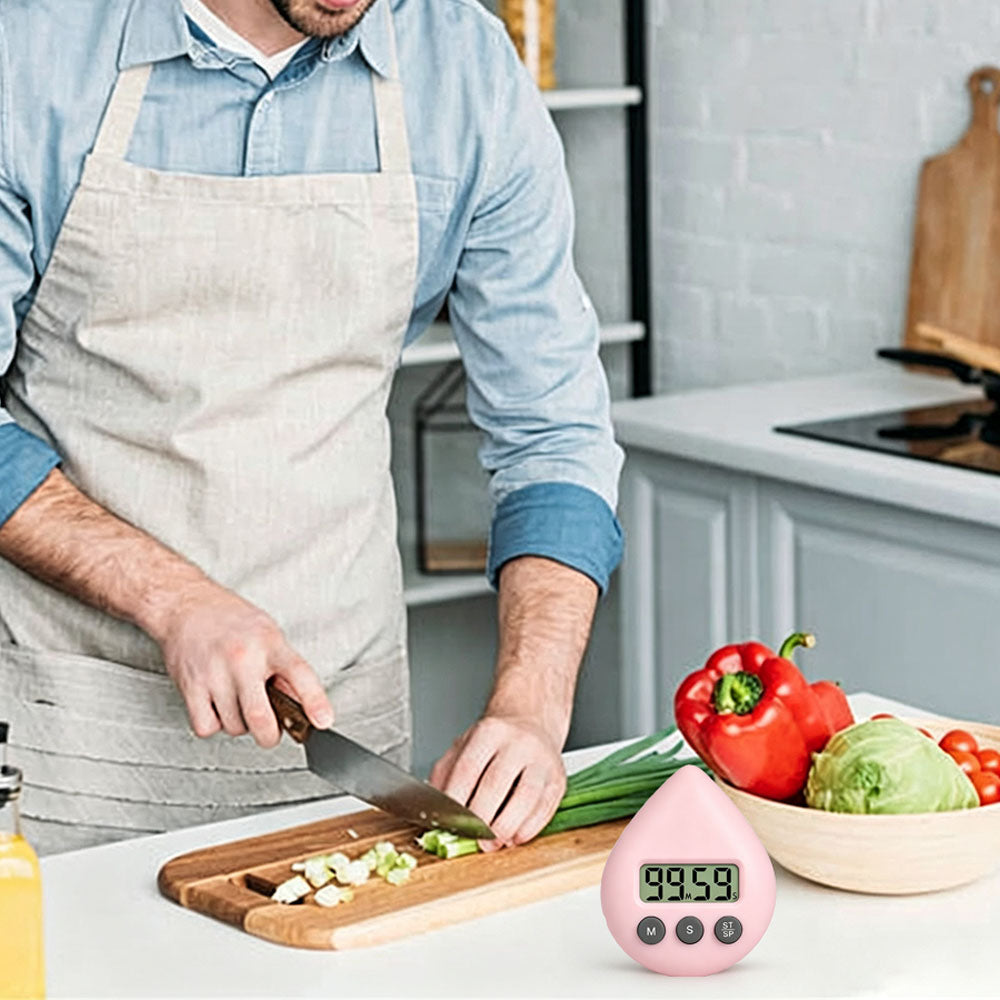 Water Resistant Digital Kitchen Countdown Timer-Pink