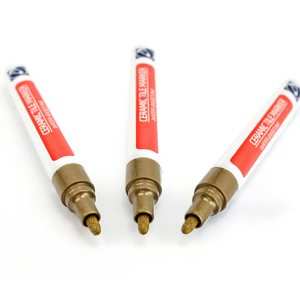 5Pcs Set Fast Drying Grout Tile Repair Pens Waterproof Floor Wall Gap Color Repair Tool Gold