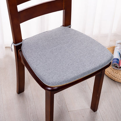 Chair Cushion with Ties Removable Chair Pad for Dining Chair Grey