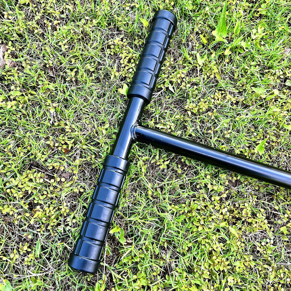 Lawn Aerator Tool Manual Dethatcher with 18 Steel Tines for Garden Yard Turf