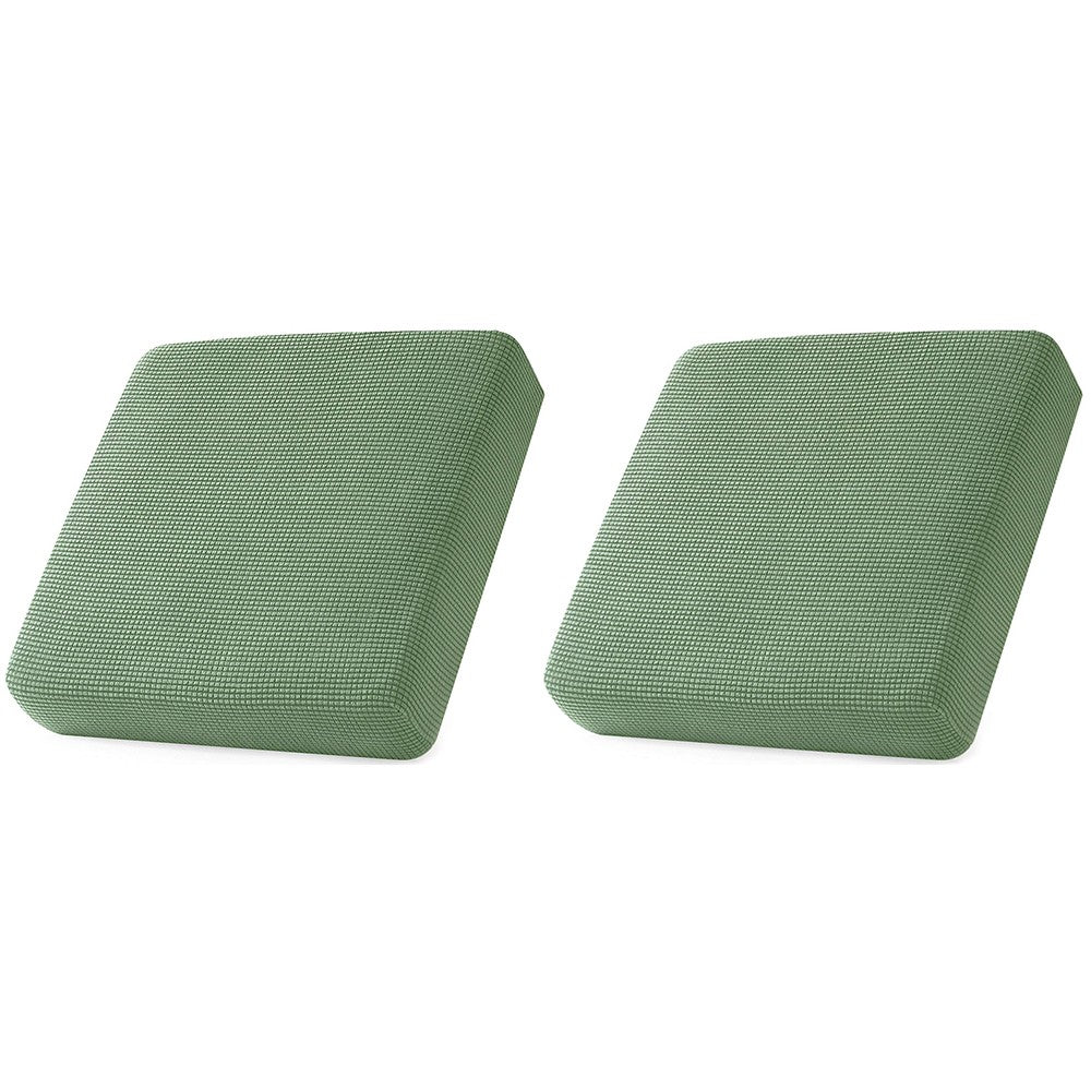 2Pcs Stretch Sofa Seat Cushion Cover Green