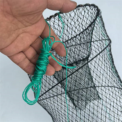 2 Pieces Fishing Bait Trap with Pull Rope Collapsible Fish Net