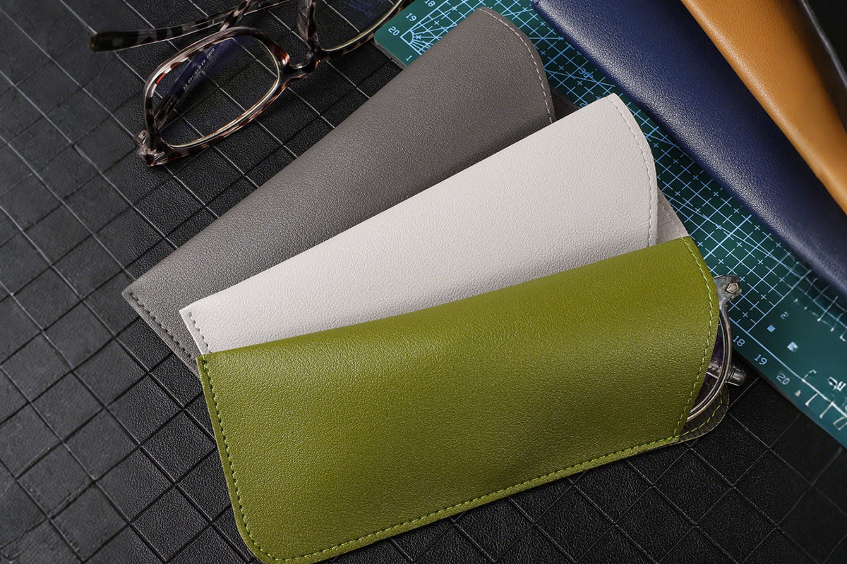 6Pcs Leather Soft Glasses Cases Sunglasses Reading Glasses Case