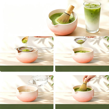 6Piece Matcha Whisk Set-Pink
