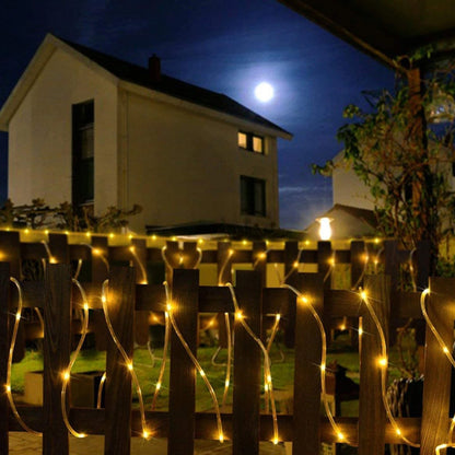12m Solar Rope Lights with 8 Modes for Parties Weddings - Warm White