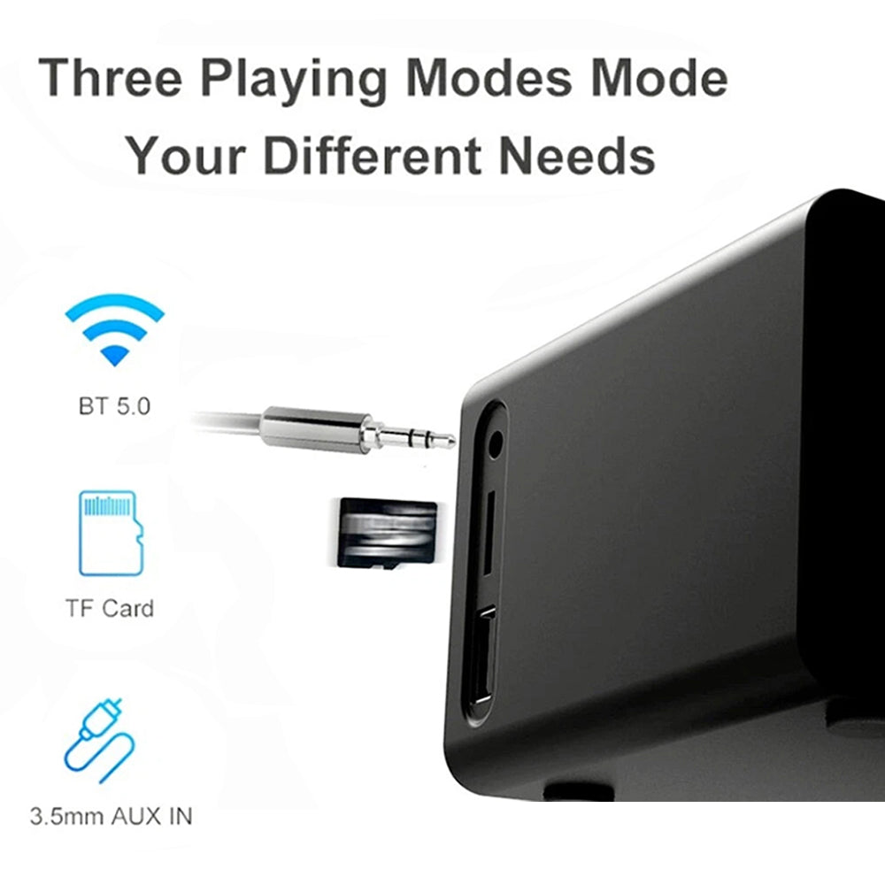 Wireless Charging Bluetooth Speaker with LED Digital Alarm Clock