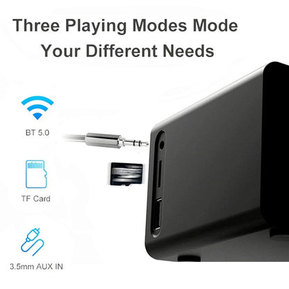 Wireless Charging Bluetooth Speaker with LED Digital Alarm Clock