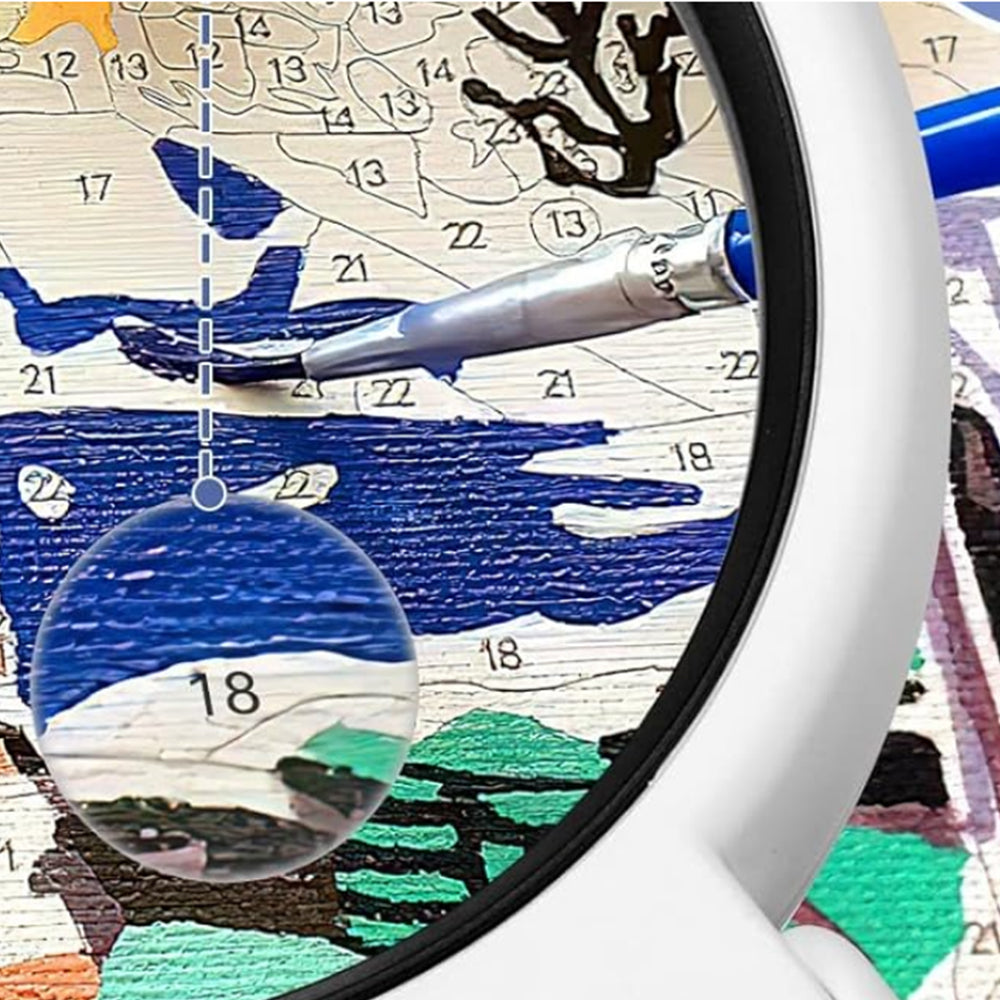 5X 11X Magnifying Glass with LED Light and Stand Foldable Handheld Magnifier