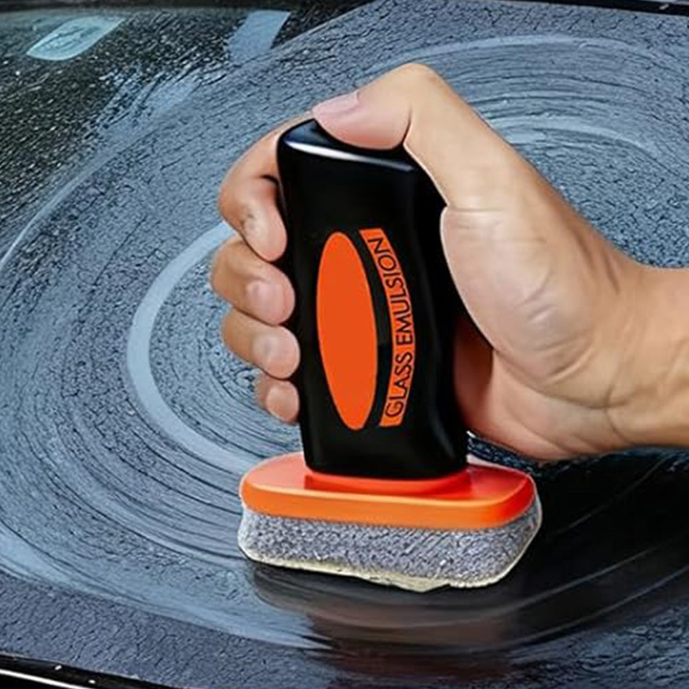 Glass Oil Film Remover For Car Roll-On Glass Compound With Cleaning Board