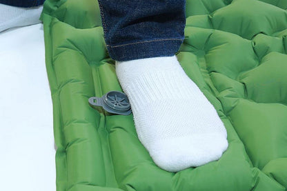 Portable Soft Waterproof Inflating Camping Sleeping Pad For Backpacking Hiking Picnic-Green