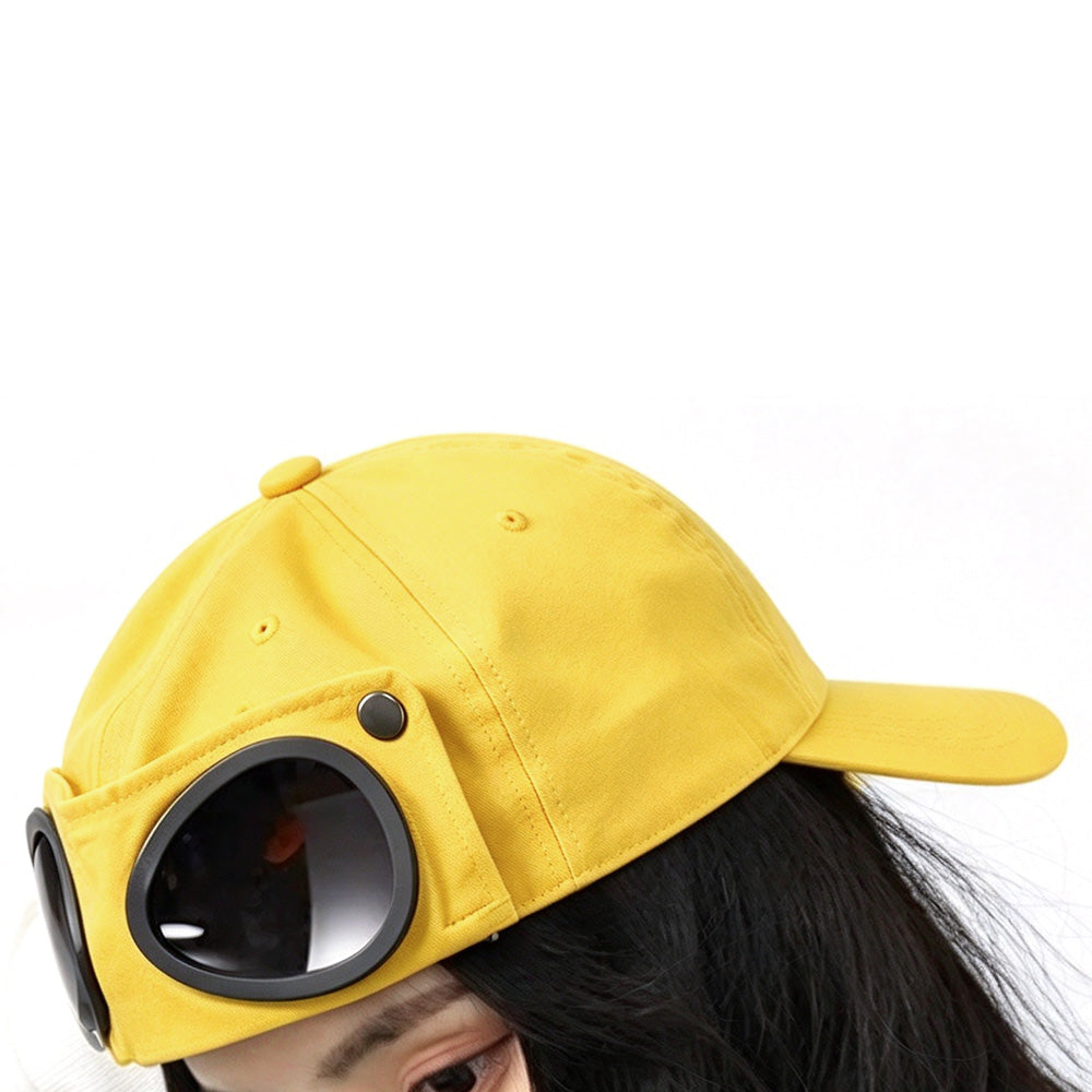 2 In 1 Adjustable Duckbill Hat Eye Shade Baseball Cap Yellow