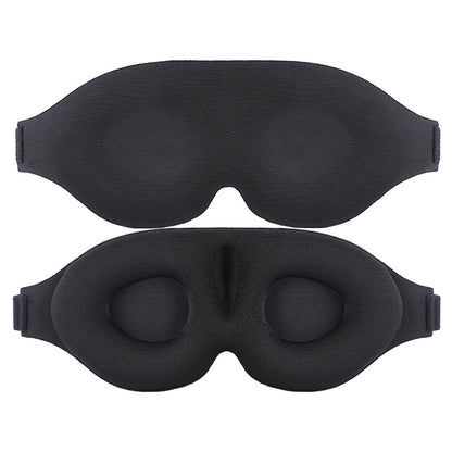 Travel 3D Sleeping Eye Mask Light Blocking Eye Shade Cover Black
