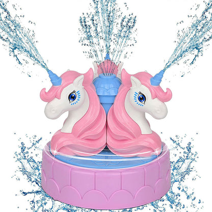 Water Sprinkler for Outdoor Play Water Spraying Toy for Summer Splashing Fun Toy Pink Unicorn