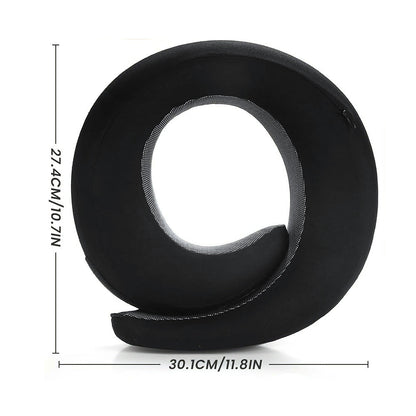 Memory Foam Travel Pillow Neck Support Pillow for Airplane Sleep Black
