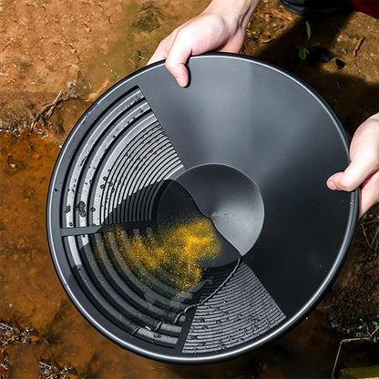 7 Piece Black Gold Panning Prospecting Kit with Pan Shovel Vial and Bag
