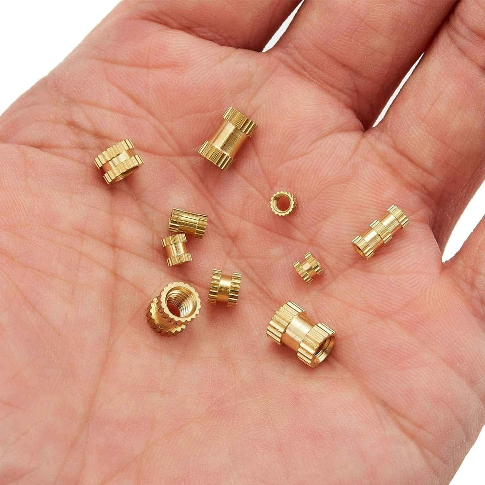 330Pcs Brass Knurled Threaded Insert Nut Assortment Kit M2 M3 M4 M5
