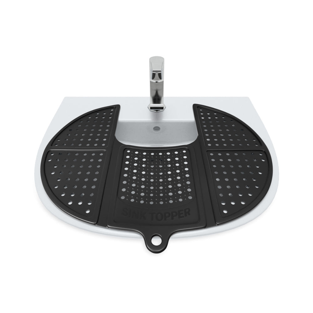 Foldable Sink Topper with Hanging Loop Silicone Beauty Makeup Brush Cleaning Mat