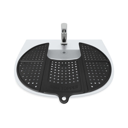 Foldable Sink Topper with Hanging Loop Silicone Beauty Makeup Brush Cleaning Mat