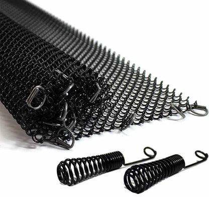 Set of 2Pcs Fireplace Mesh Screen Curtains Hearth Screen Decorative Spark Guard Chain