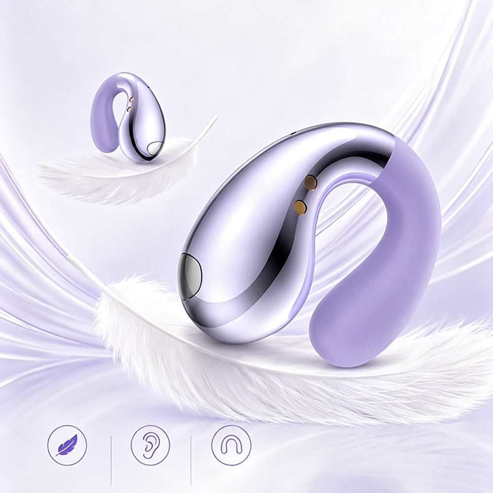 Open Ear Earbuds Wireless Air Conduction Bluetooth Earbuds - Purple