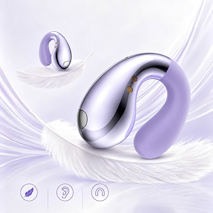 Open Ear Earbuds Wireless Air Conduction Bluetooth Earbuds - Purple