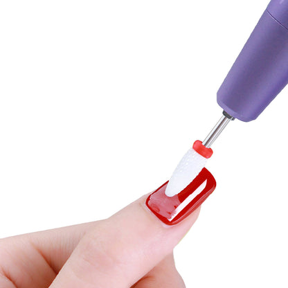 Electric Nail Drill Set Portable Wireless Nail File Machine Kit Manicure Pedicure Tool Purple