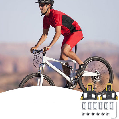 2X Replacement Locking Cycling Pedals Cleat for Road Cycle Yellow