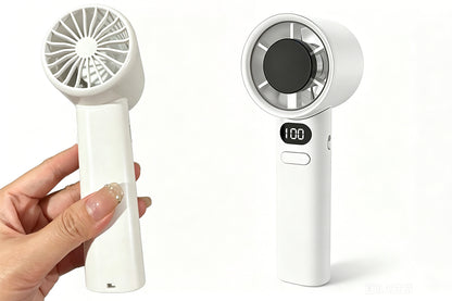 Rechargeable Handheld Fan with 120 Speeds - White
