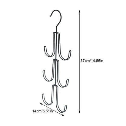 Set of 2Pcs Metal Purse Hanger Organizer for Closet Space Saving Hook Silver