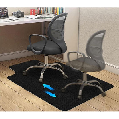 Anti-Slip Office Chair Mat for Carpet - Black