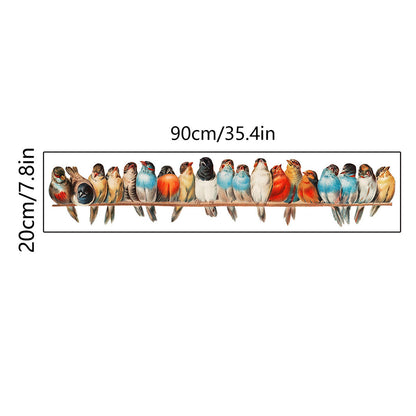 2 Sets of 19Pcs PVC Birds Wall Stickers for Living Room Classroom