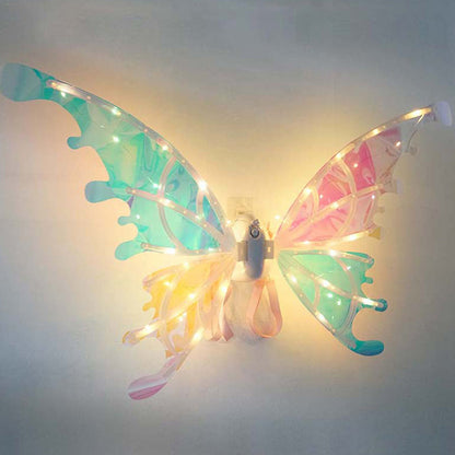 Electric Butterfly Wings LED Luminous Elf Wings with Music Glowing Shiny Dress Up Props