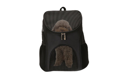 Portable Travel Ventilated Design Breathable Pet Carrier Backpack For Dog And Cat-Black