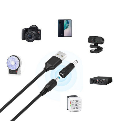 USB to DC 5V Cable 5.5x2.1mm with 11 Connectors