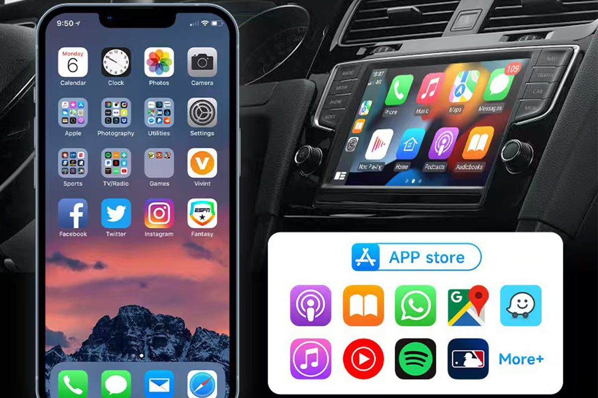 2 in 1 Wireless CarPlay Adapter for iPhone Convert Wired to Wireless CarPlay