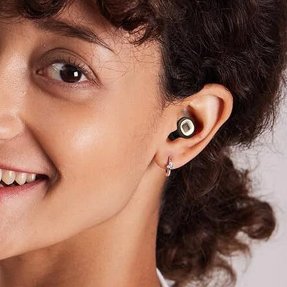 Pair of Reusable Soft Silicone Ear Plugs  Noise Cancelling Sleep Travel Earplugs Black