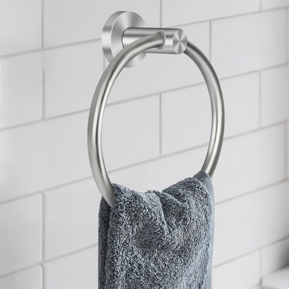 4 Pcs Bathroom Hardware Set Stainless Steel Wall Mounted Accessories-Silver