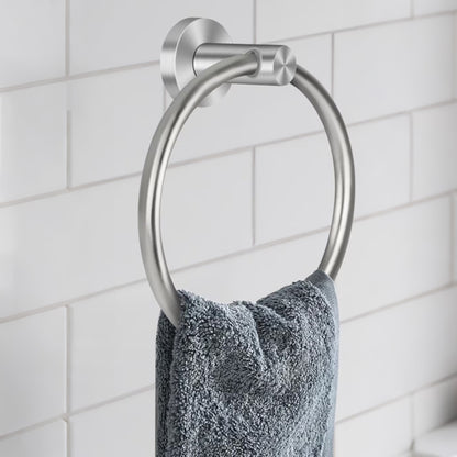 4 Pcs Bathroom Hardware Set Stainless Steel Wall Mounted Accessories-Silver