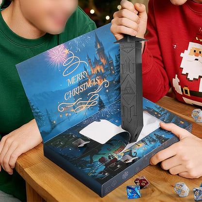 24-Piece Dice Advent Calendar Set Christmas Countdown with Polyhedral Dice for Teens and Adult