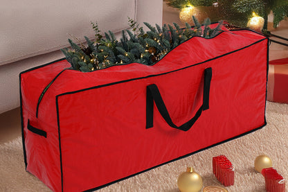 3Pcs Large Christmas Tree Storage Bags Waterproof with Handles and Zipper-Red