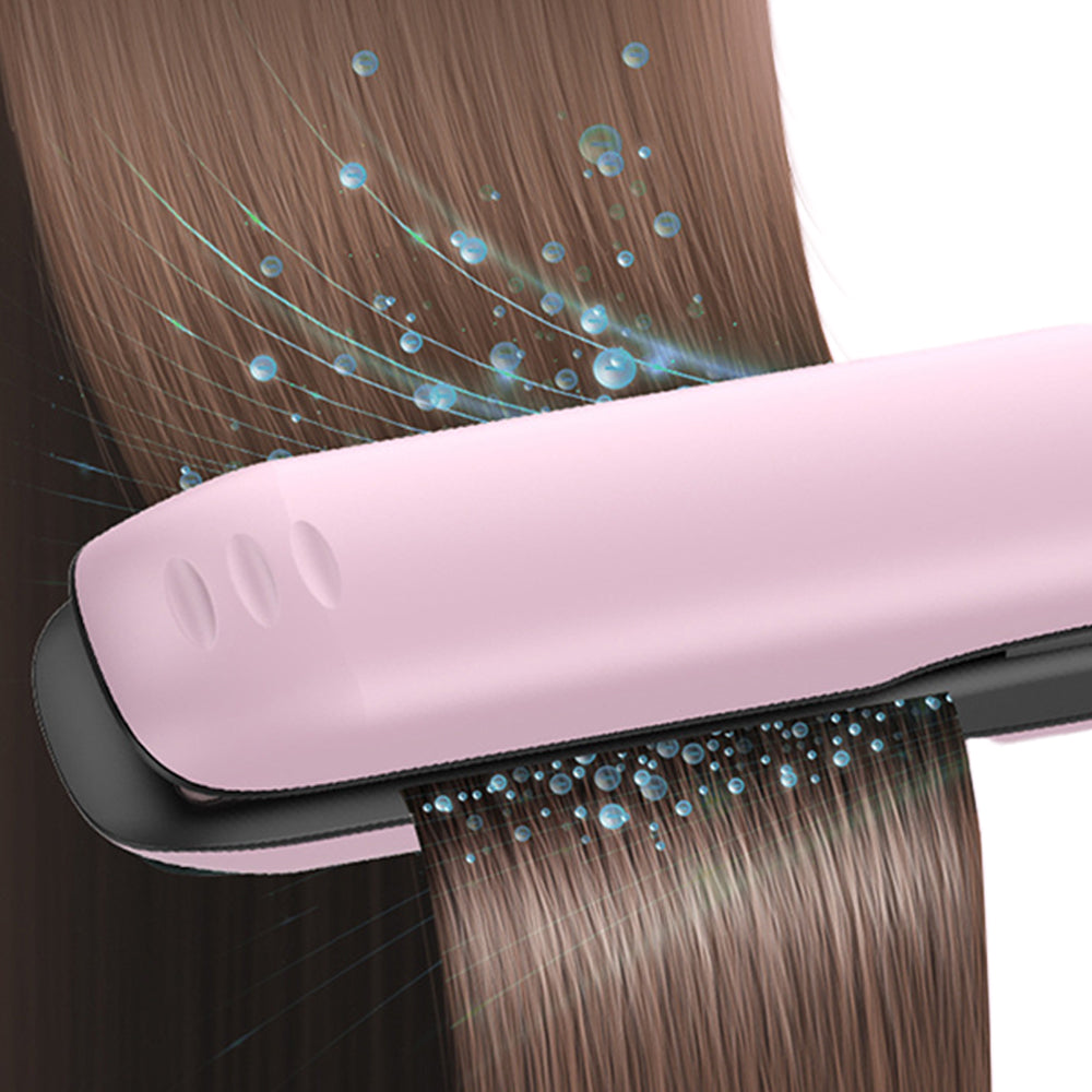 2 in 1 Portable Hair Straightener and Curler Cordless USB Mini Hair  Flat Iron-White