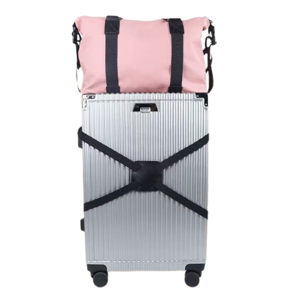 2 Piece Adjustable Elastic Luggage Strap - Black