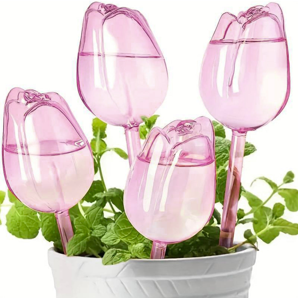 4Pcs Plant Watering Globes Plastic Self-Watering Device for Garden Plant Indoor Outdoor