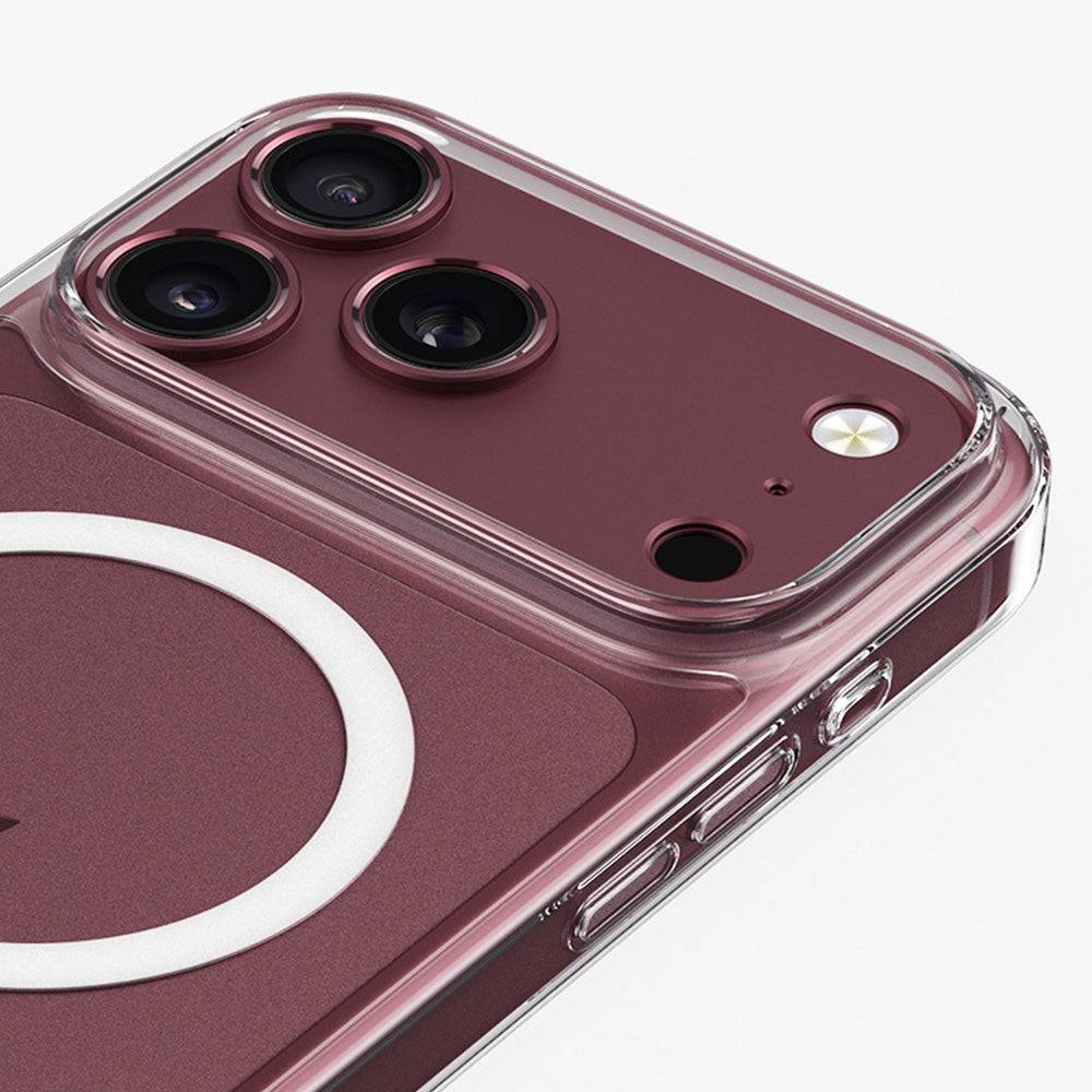 Aluminum Hollow Camera Lens Protector for iPhone 18 Pro - Wine Red