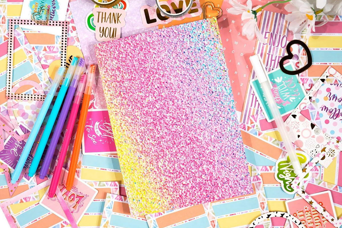 DIY Journal Kit for Girls Age 6 Journaling Art Crafts Kit Scrapbook Diary-Blue