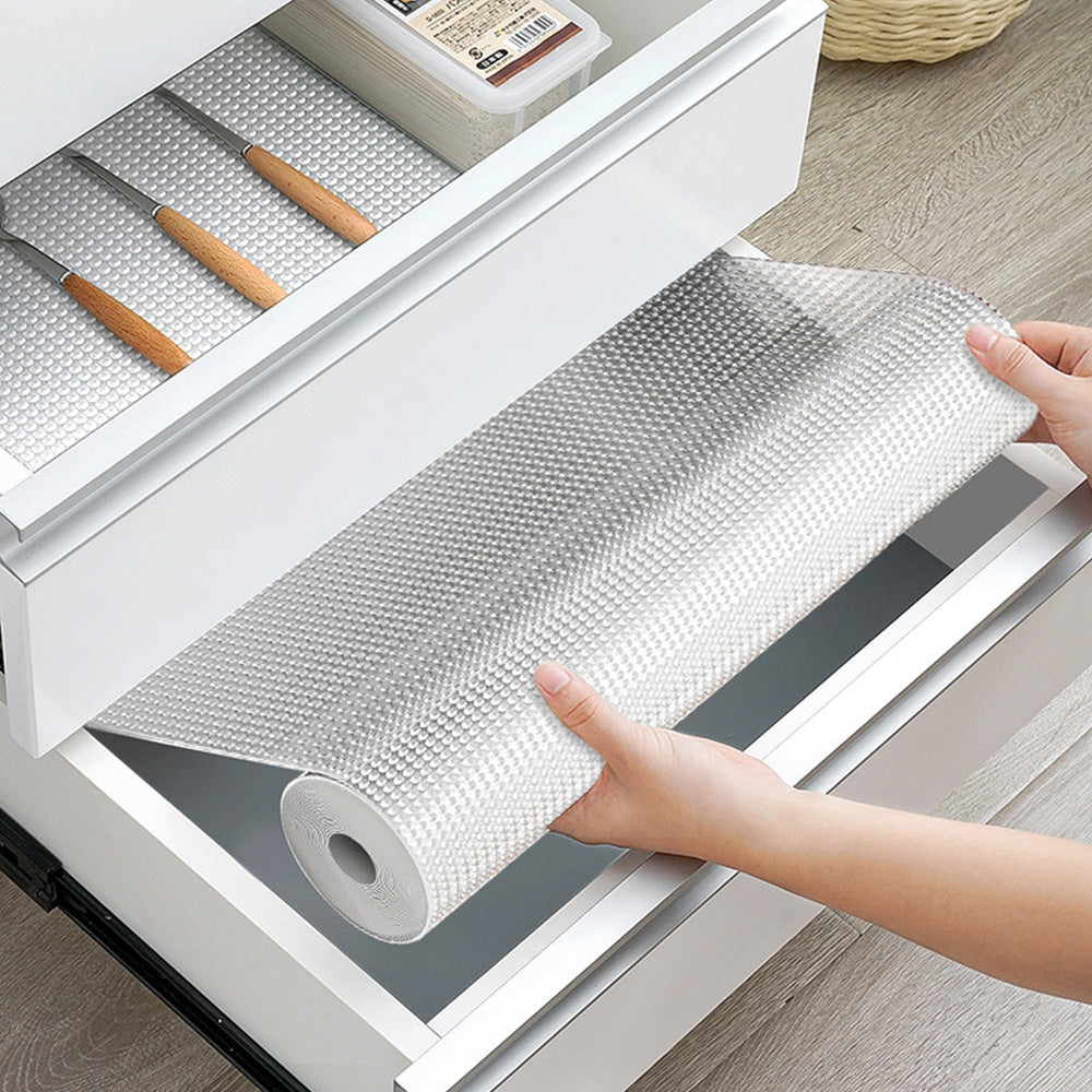 EVA Drawer Liner 30x300cm with Slip Resistant Dots and Heat Resistance - Clear